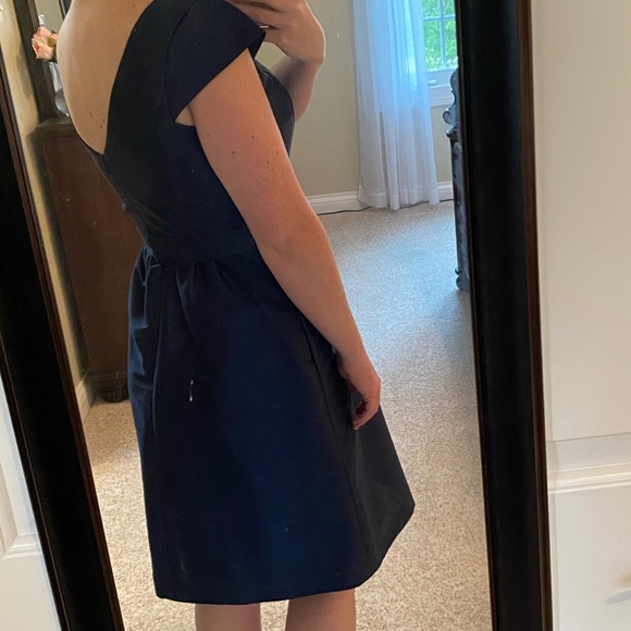 Alfred Sung Satin Navy Dress - Picture 4 of 8
